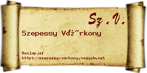 Szepessy Várkony névjegykártya